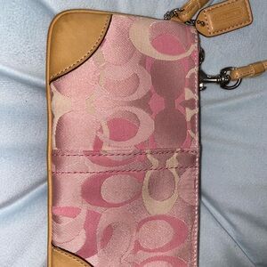 Coach Wristlet Pink Bag